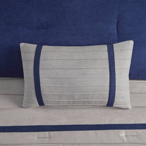 7 PC Pieced Faux Suede Comforter Set