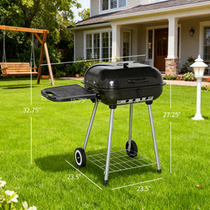 22-Inch Porcelain-Enameled Outdoor BBQ Grill