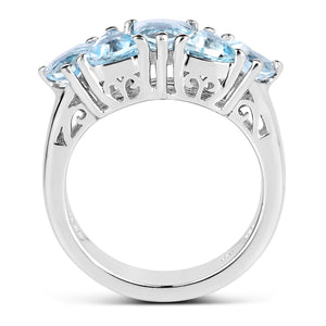 2.50 Carat Genuine Blue Topaz .925 Sterling Silver Ring