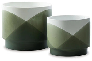 Ardenridge - Planter Set (Set of 2) - Green / White - Best Buy Furniture