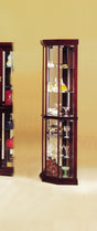 Huxley - Curio Cabinet (Corner) - Cherry - Best Buy Furniture