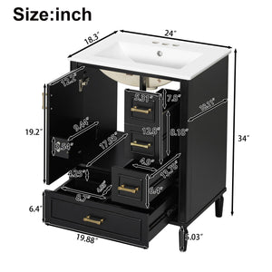 Traditional Bathroom Vanity Set With Soft Close Doors
