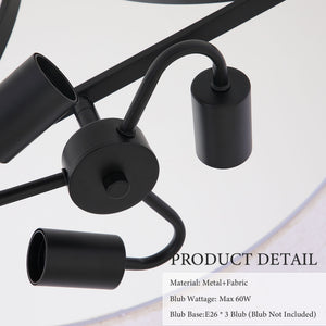 3 Light Drum Pendant Light