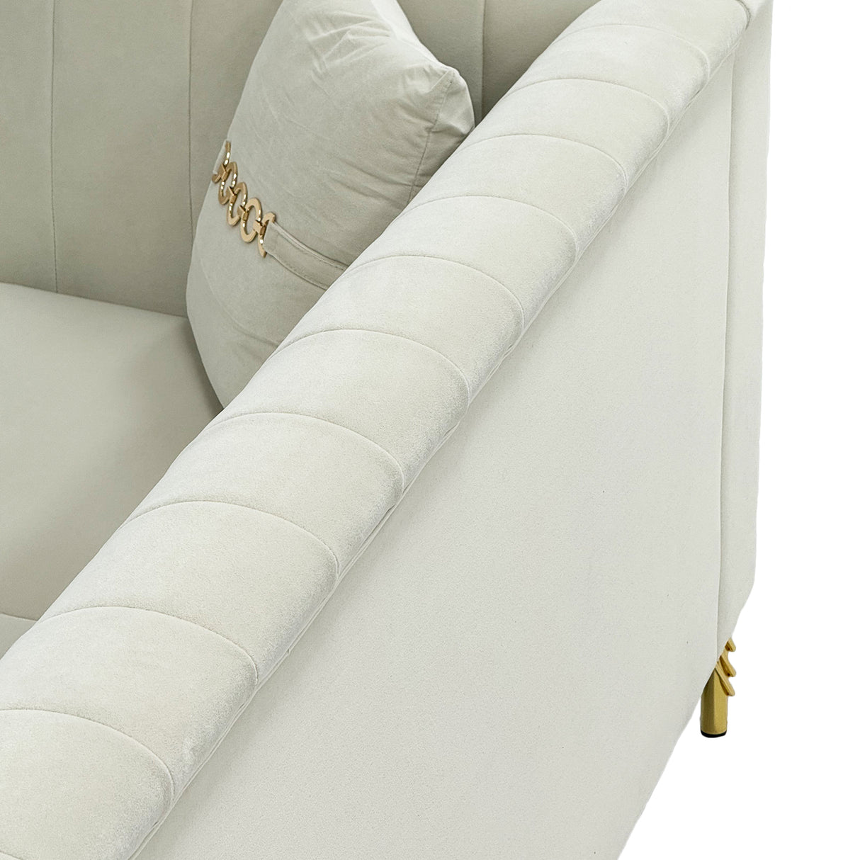 Modern Velvet Upholstered Sofa Set of 2
