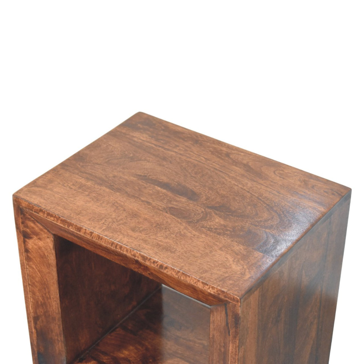 Solid Wood Solis California Side Table, Open Storage