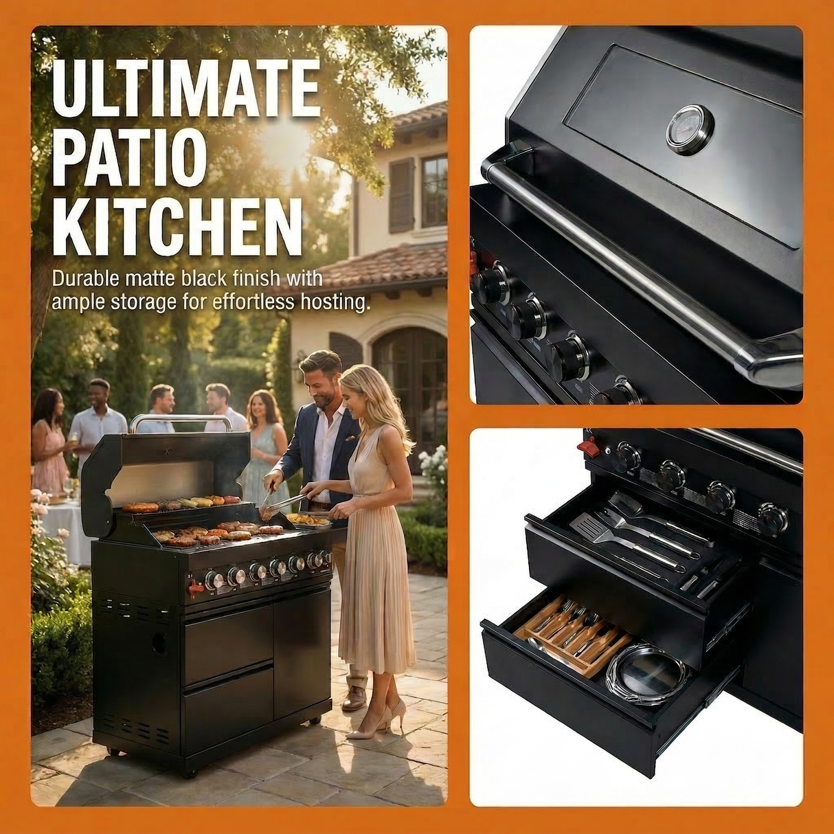 43 Inch Stainless Steel Outdoor BBQ Grill