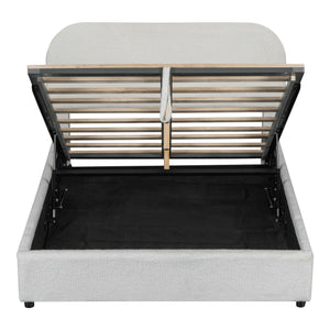 Upholstered Platform Bed With Hydraulic Storage System