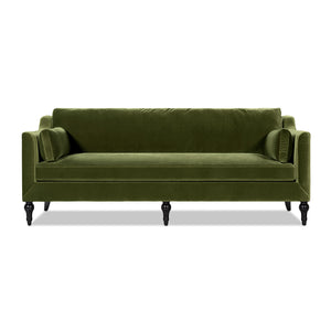 Josephine 84.5" Upholstered Modern Sofa, Olive