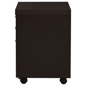 3 Drawer File Cabinetб Compact Office Storage For Home - Brown