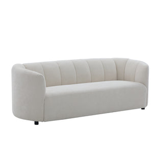 Mirelle 80 In. Modern Curved Chenille Sofa Couch