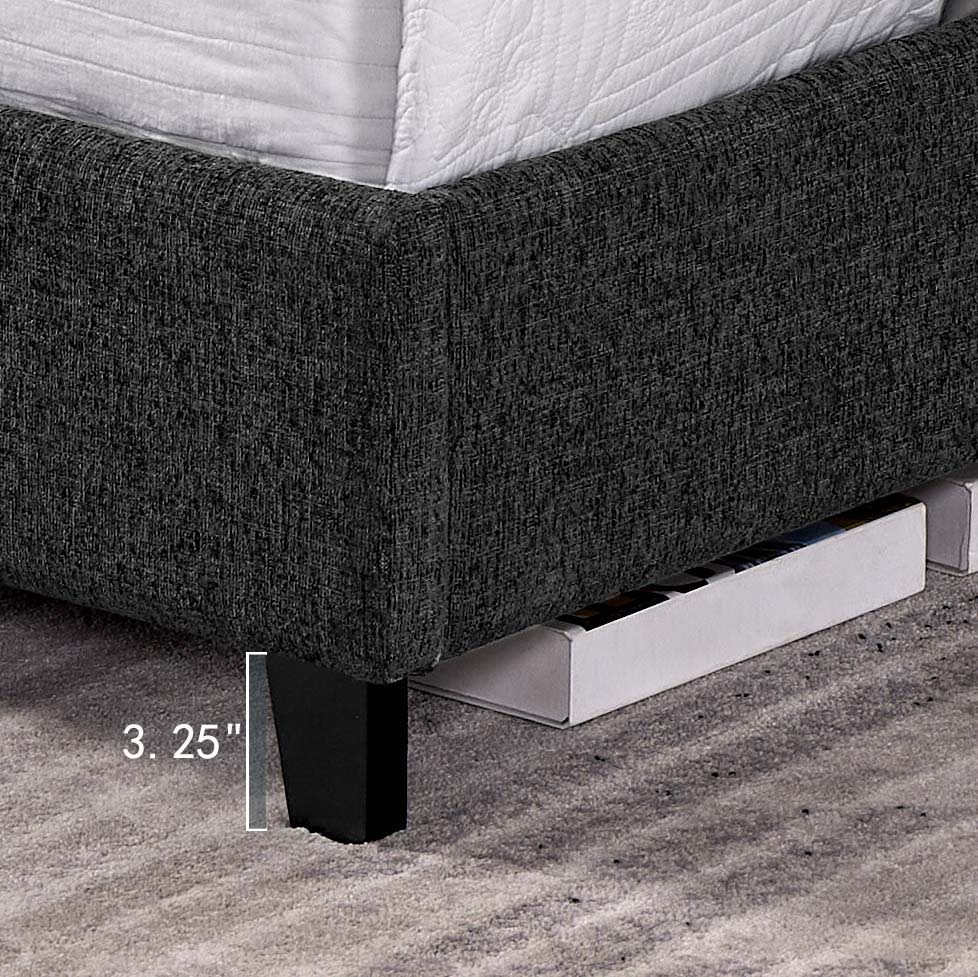 Platform Bed & Upholstered Headboard