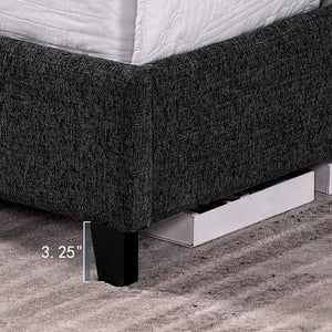 Platform Bed & Upholstered Headboard