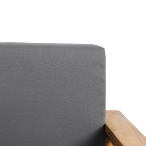 Outdoor Club Chair, Patio Chair With Teak Acacia Wood Frame - Dark Gray