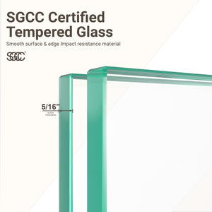 56-60"W x 72"H Frameless Single Sliding Shower Door