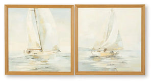 Winbrook - Wall Art Set (Set of 2) - Gray / Tan / Gold Finish - Best Buy Furniture