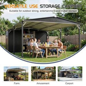 12'x23' Metal Carport Storage Shed