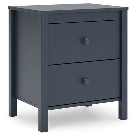 Simmenfort - Two Drawer Night Stand - Navy Blue - Best Buy Furniture