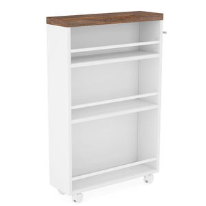 4 Tier Narrow Rolling Kitchen Slim Storage Cart