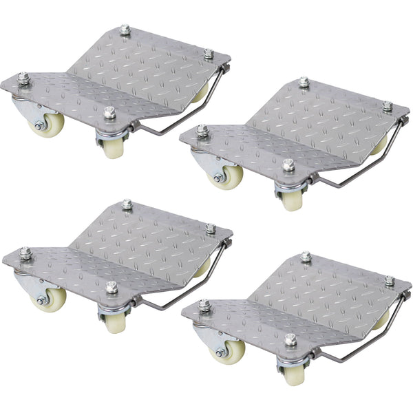Heavy Duty Car Dolly Set, 6000Lbs Capacity, Metal Construction - Gray