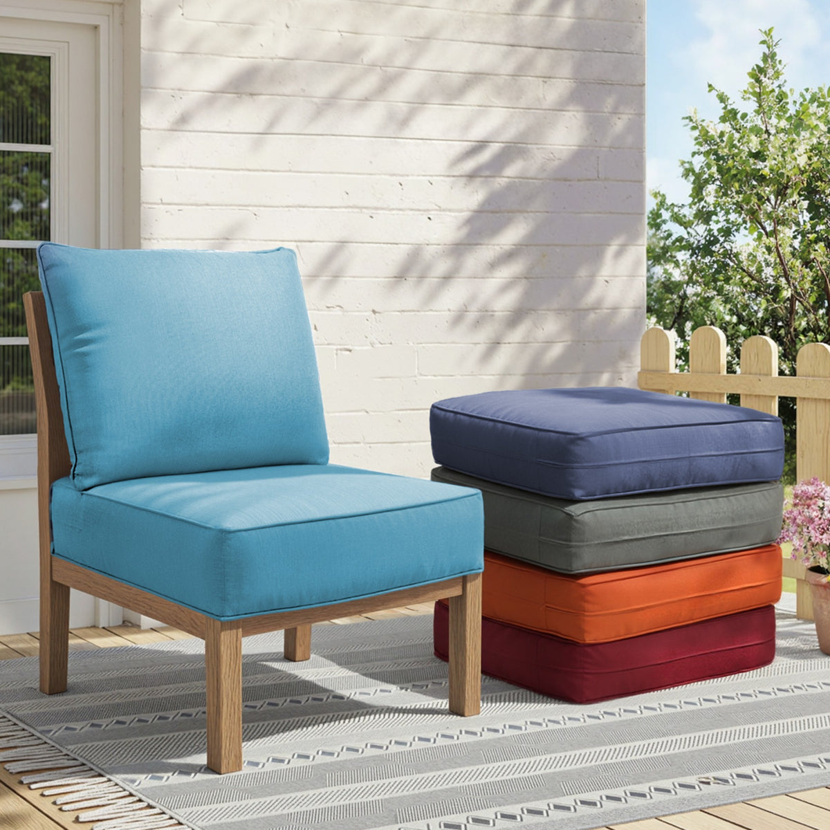 Waterproof Outdoor Cushion Set - 6" Thick