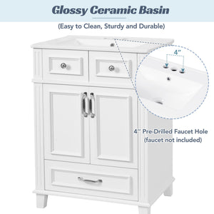 Bathroom Vanity With Sink, Storage Cabinet