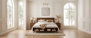 Walnut King Size Platform Bed Frame