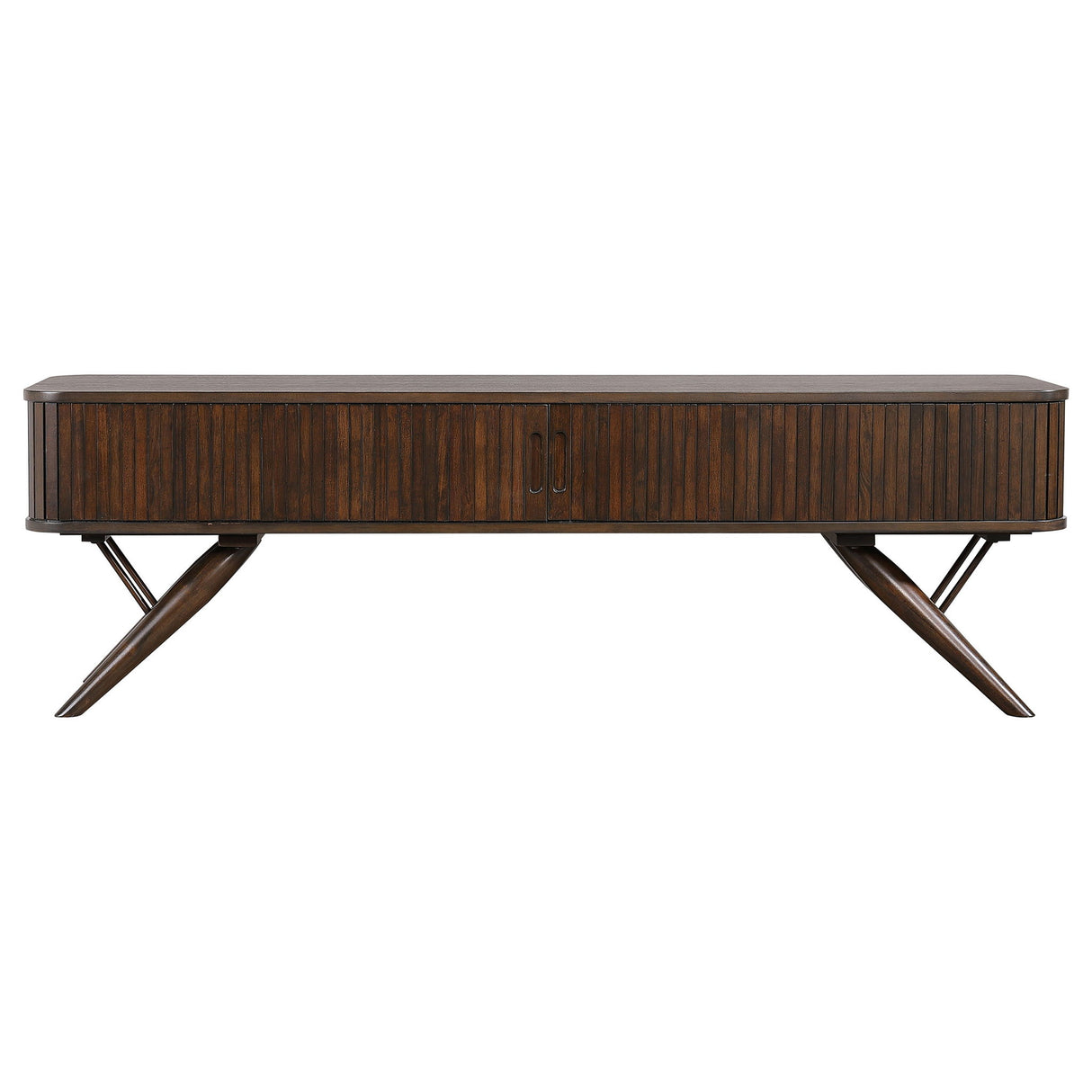 Stewart - TV Stand With Sliding Doors - Walnut