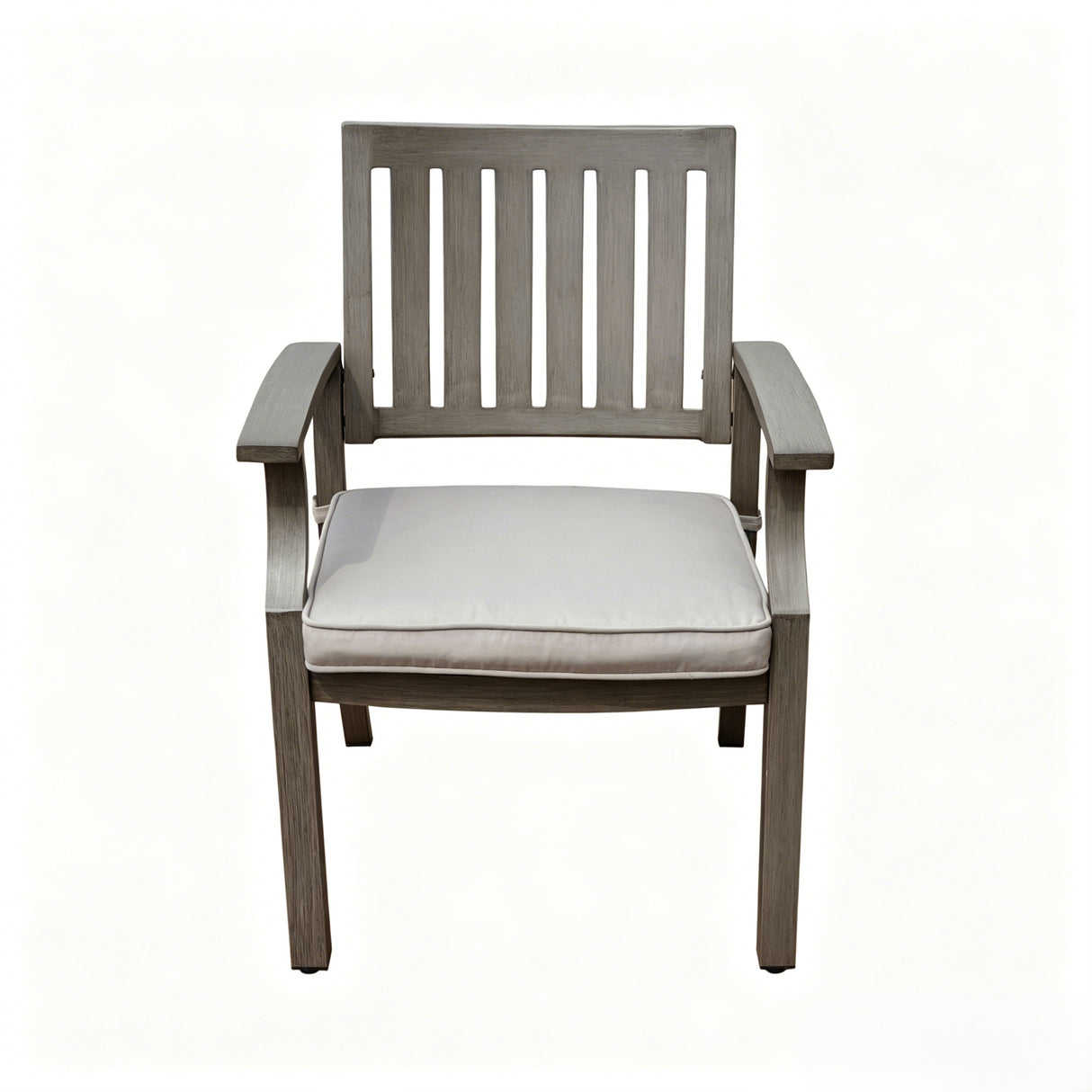 7-Piece Outdoor Dining Set with Aluminum Chairs & Iron Legs