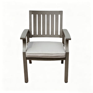 7-Piece Outdoor Dining Set with Aluminum Chairs & Iron Legs