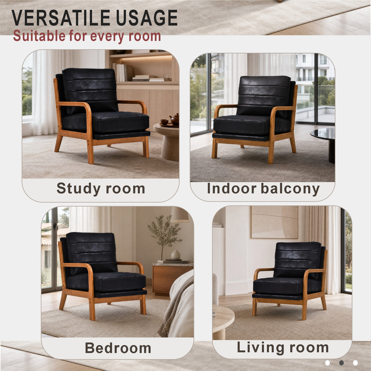 Foil Fabric Wood Armchair