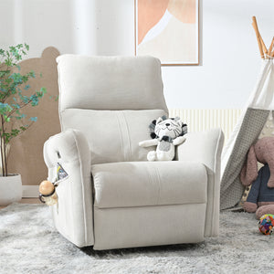 270° Power Swivel Rocker Recliner Chair, Light Gray
