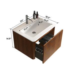 Etna 24" Striped Bathroom Vanity