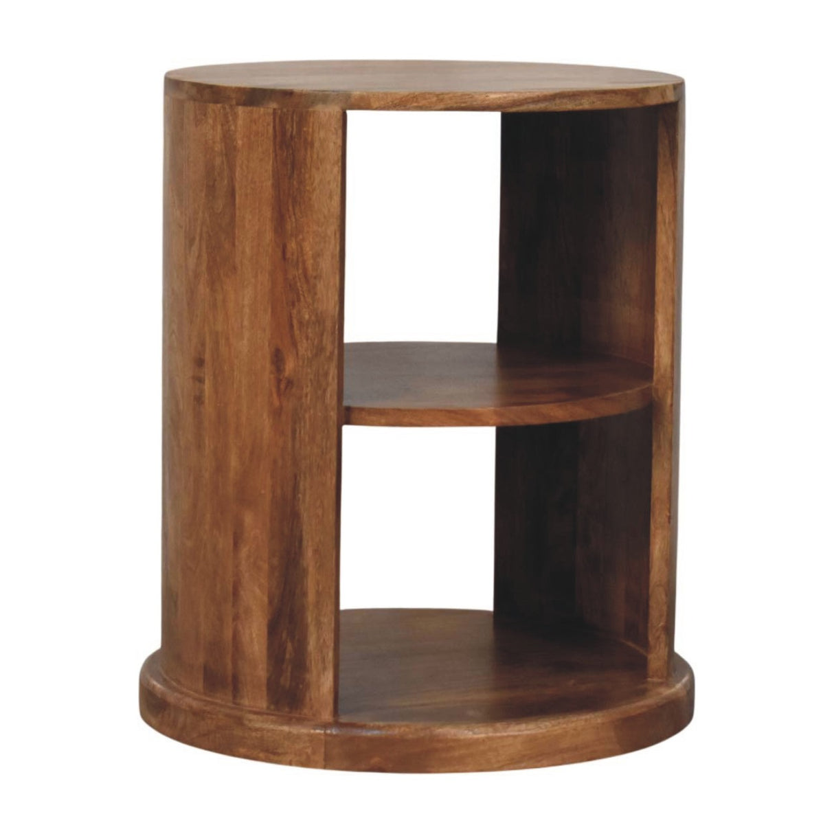 Solid Wood Ventura Open Round Side Table