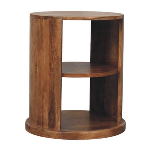 Solid Wood Ventura Open Round Side Table