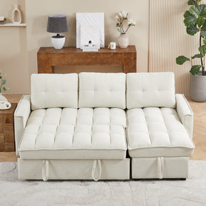 71.3" Reclining Sofa Bed with USB Ports