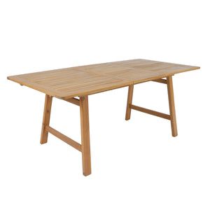 Extendable Acacia Wood Outdoor Dining Table