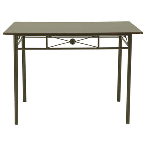 5 Piece Rectangle Dining Set With Tubing Base