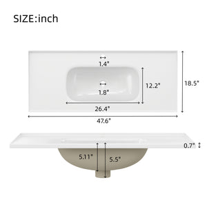 Navy Blue 48" Bathroom Vanity