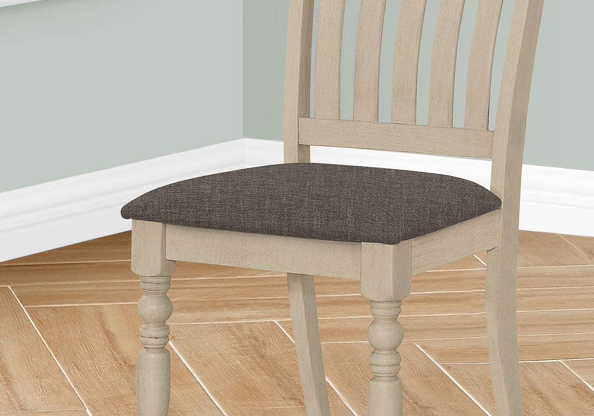 Dining Chair, Upholstered, Side, Transitional (Set of 2) - Gray - Best Buy Furniture