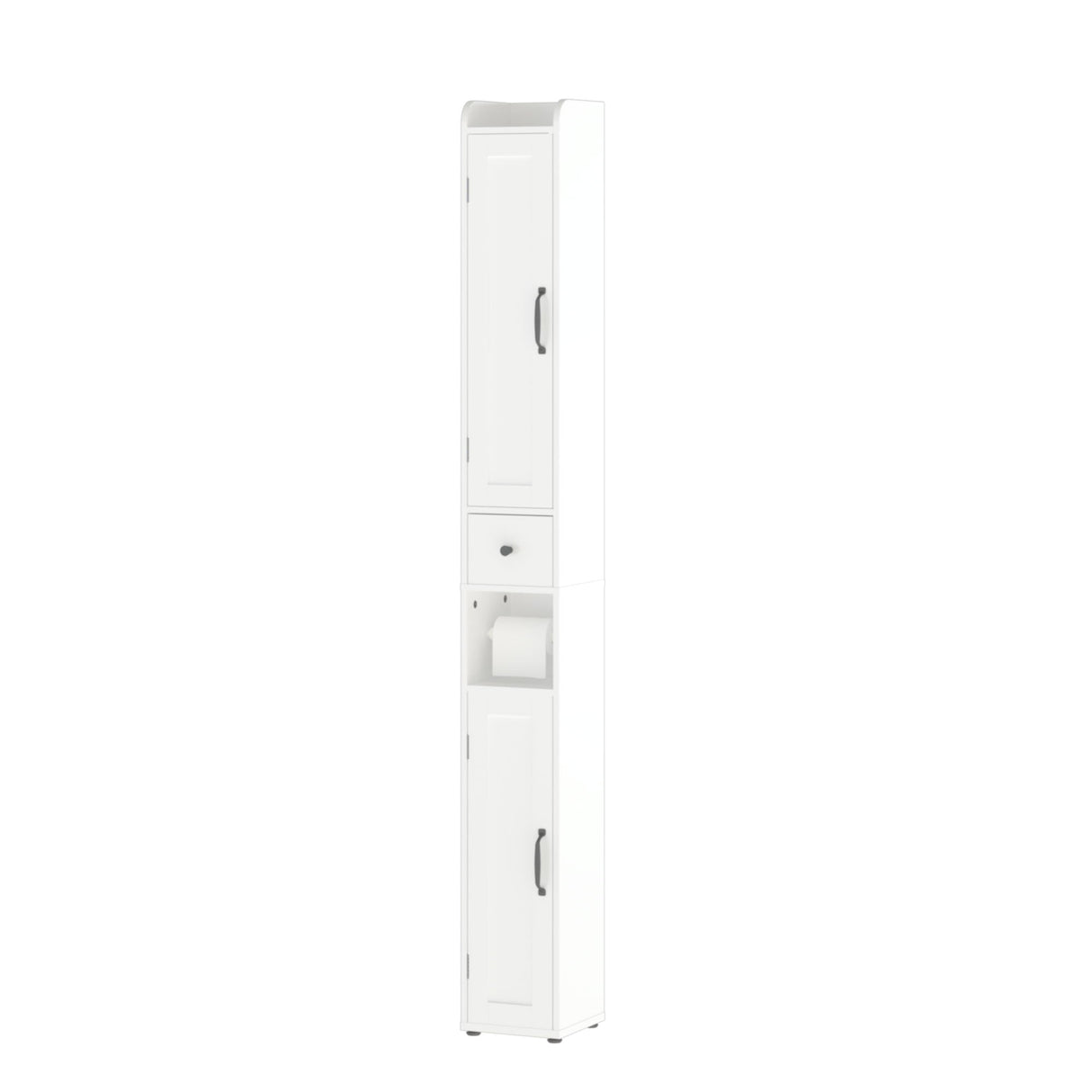 Slim Tall Bathroom Storage Cabinet With Adjustable Shelves