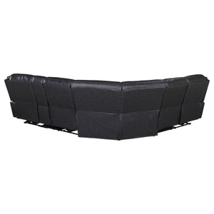 Salerno - Upholstered Power Reclining Sectional Sofa - Dark Gray