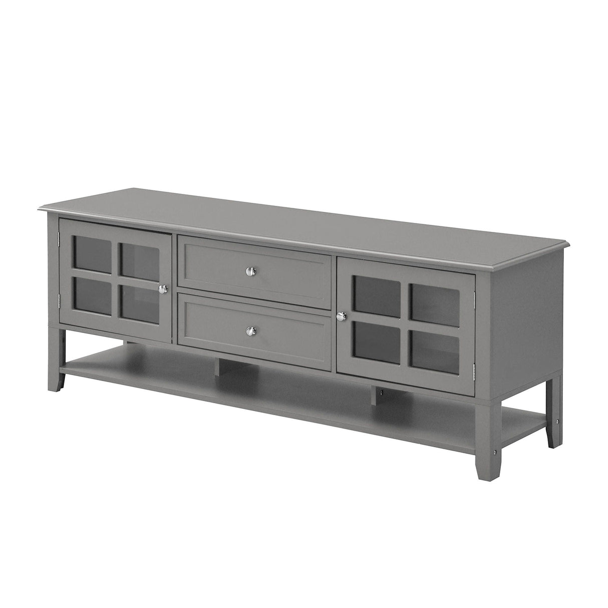 TV Stand With Dual Drawers and Hidden Storage