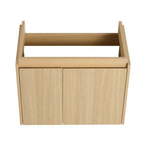 Modern Bathroom Vanity With Ceramic Basin, Wall Mounted Floating Sink Combo, Storage Cabinet