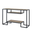 Idella - Sofa Table - Rustic Oak / Black - Best Buy Furniture