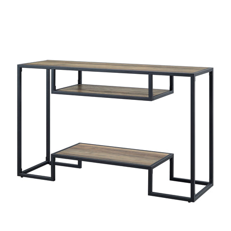 Idella - Sofa Table - Rustic Oak / Black - Best Buy Furniture