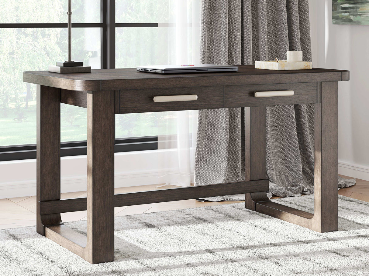 Breckington - Home Office Desk - Dark Brown - Best Buy Furniture