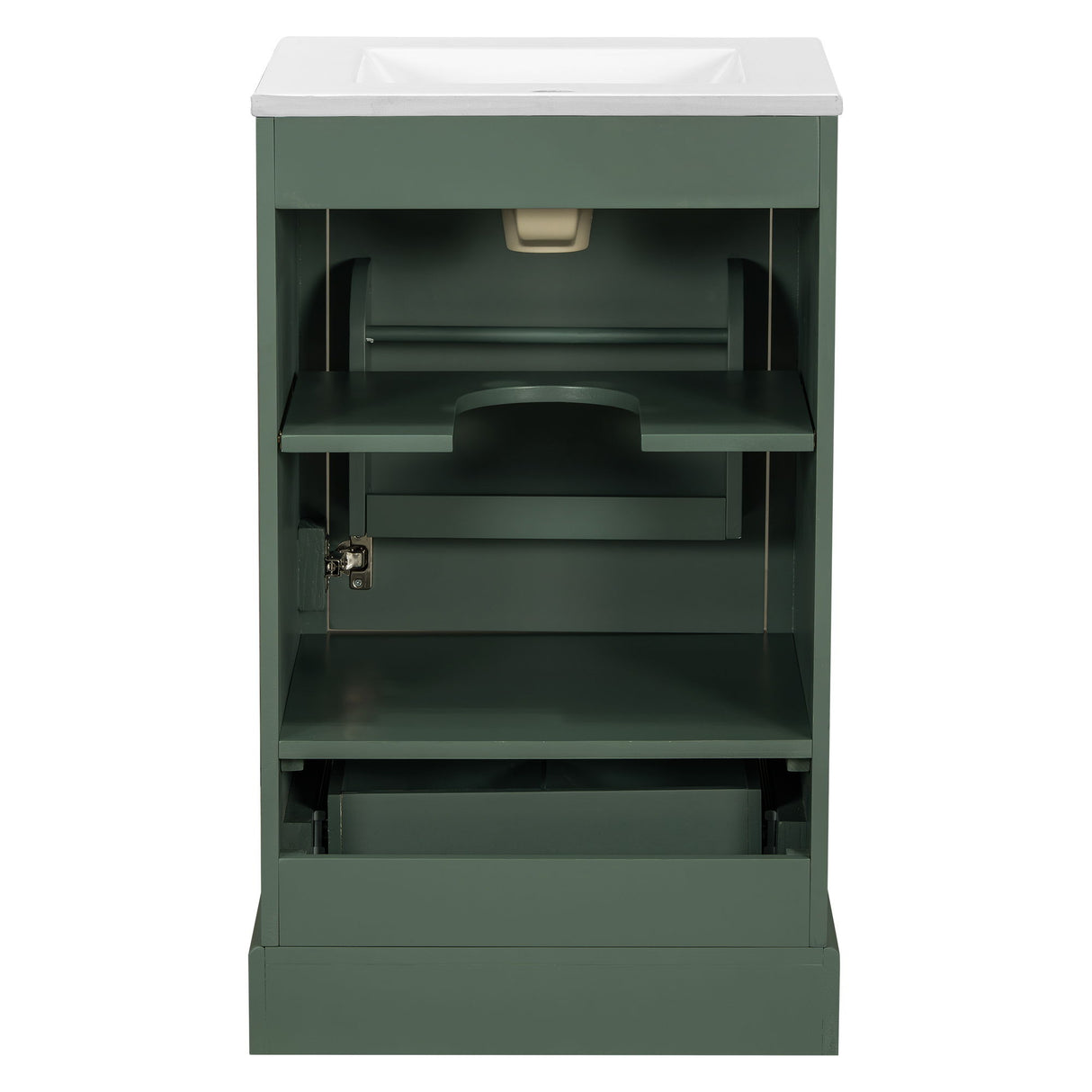 Bathroom Vanity With Sink, Soft Close Door, Adjustable U-Shaped Shelf