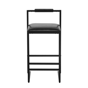Elegant Bar Stool Set With Backrest And Footrest, Counter Height (Set of 2)