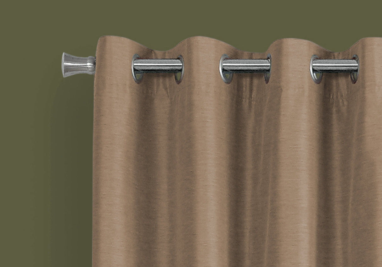 2 Pieces Set, Curtain Panel, Room Darkening, Grommet, Contemporary & Modern - Best Buy Furniture
