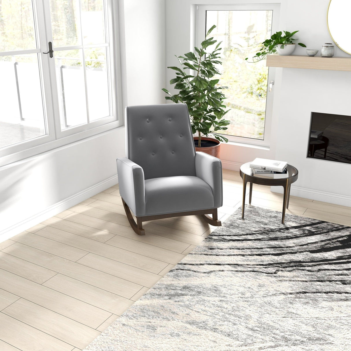 Demetrius - Solid Wood Rocking Chair